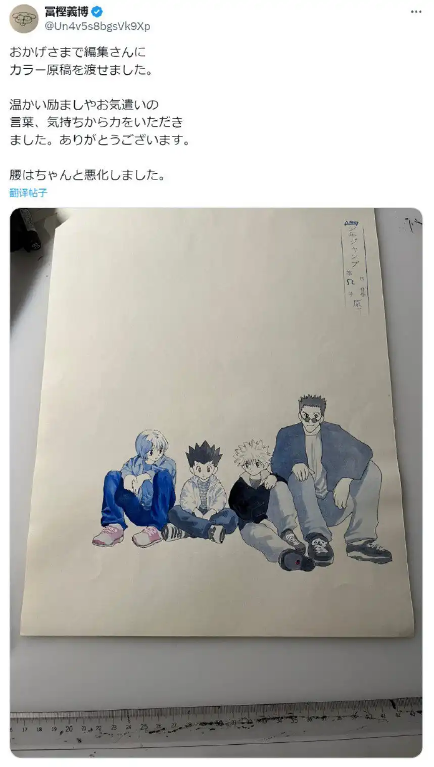 富坚义博腰病复发 漫画《全职猎人》且看且珍惜-漫画客