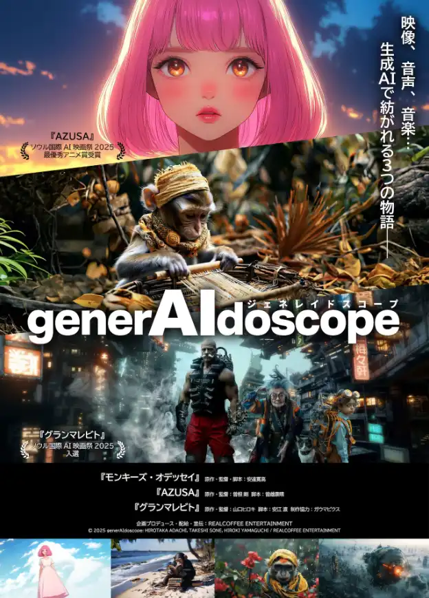 日本首部纯AI电影《generAIdoscope》宣布将于8月29日上映-漫画客